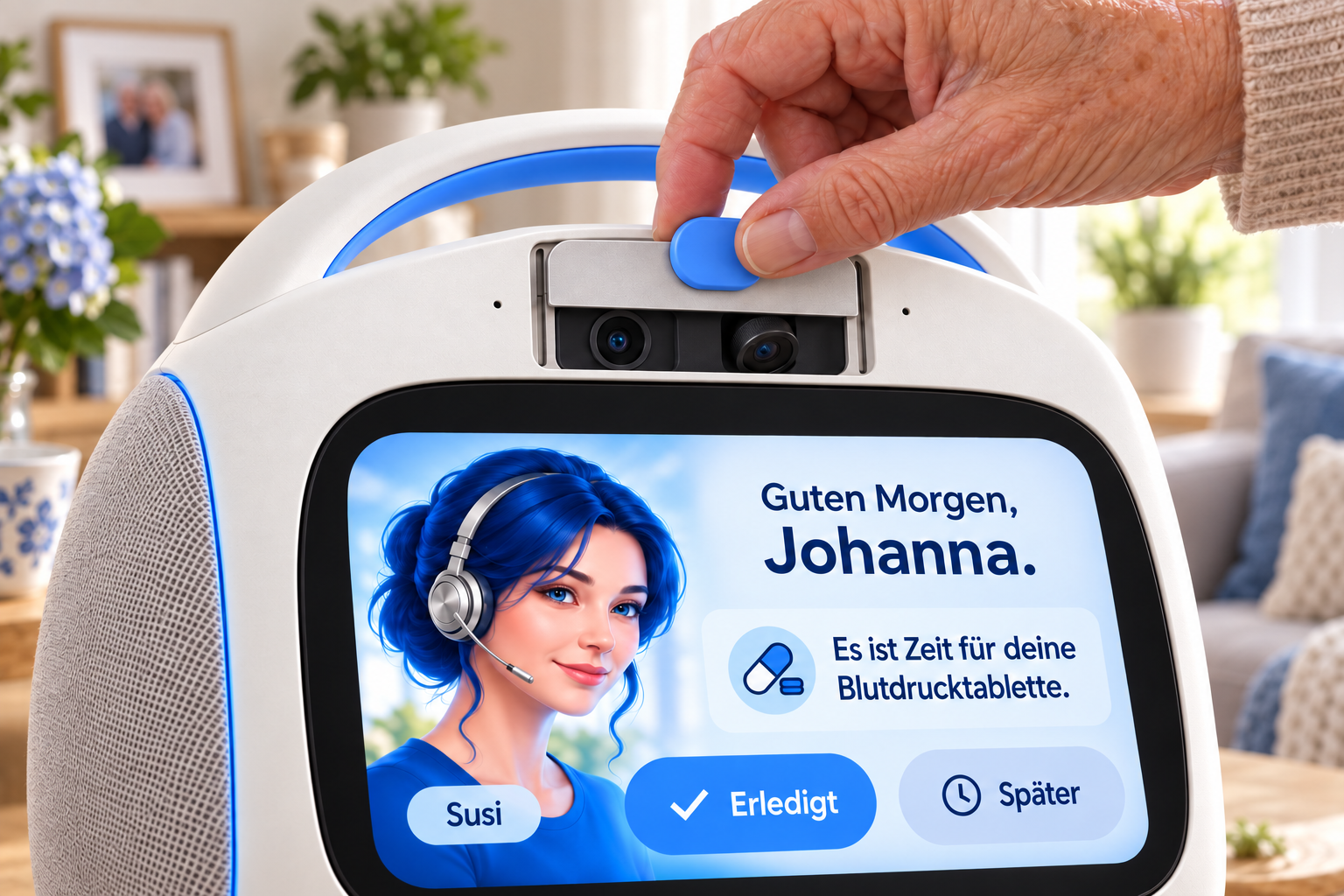 Bedienung des mechanischen Kameraverschlusses